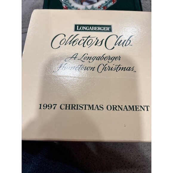 Longaberger Club Christmas China Ornaments THREE Set 1996, 1997, 1999  +Case - Picture 6 of 14